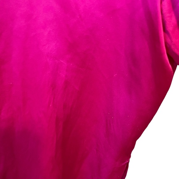 RENA ROWAN for Saville| 100% Silk Button up Flowy Pink blouse w/side slits L/XL - Picture 6 of 12